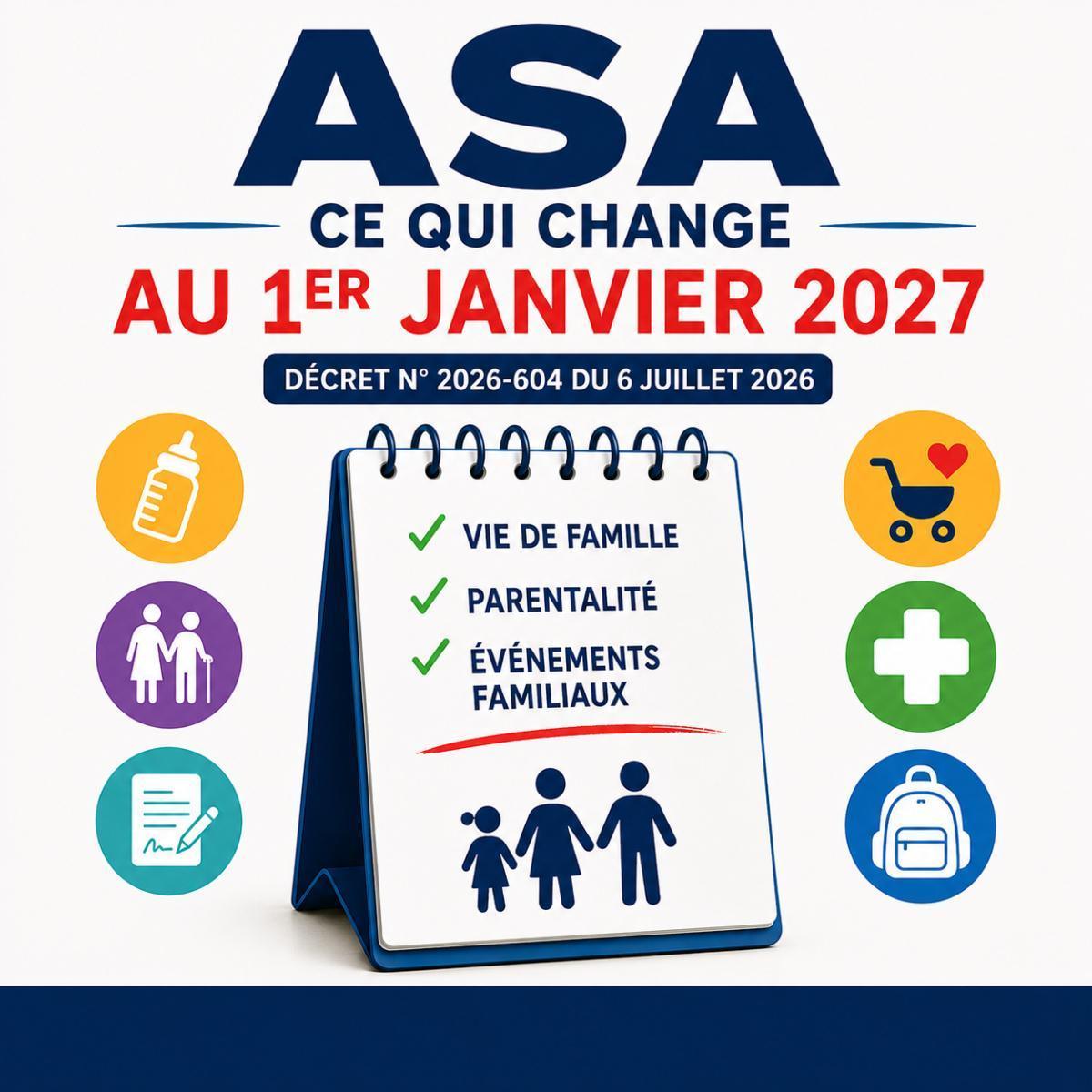 Autorisations Spéciales d'Absence (ASA). Ce qui change au 1er janvier 2027