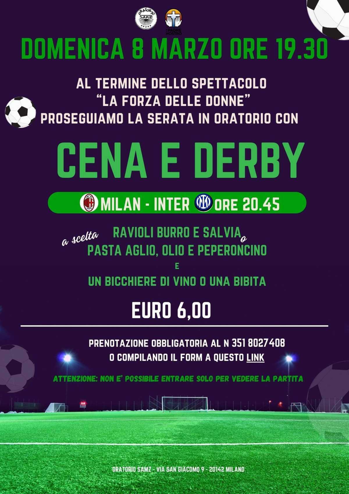 CENA E DERBY IN SAMZ