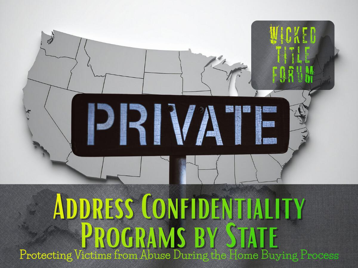 Address Confidentiality Programs by State