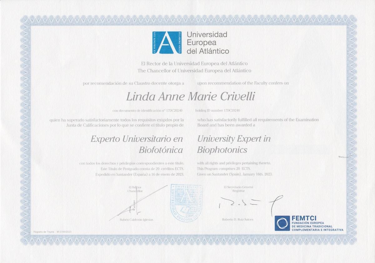 Diplôme universitaire d’expert biophotonique