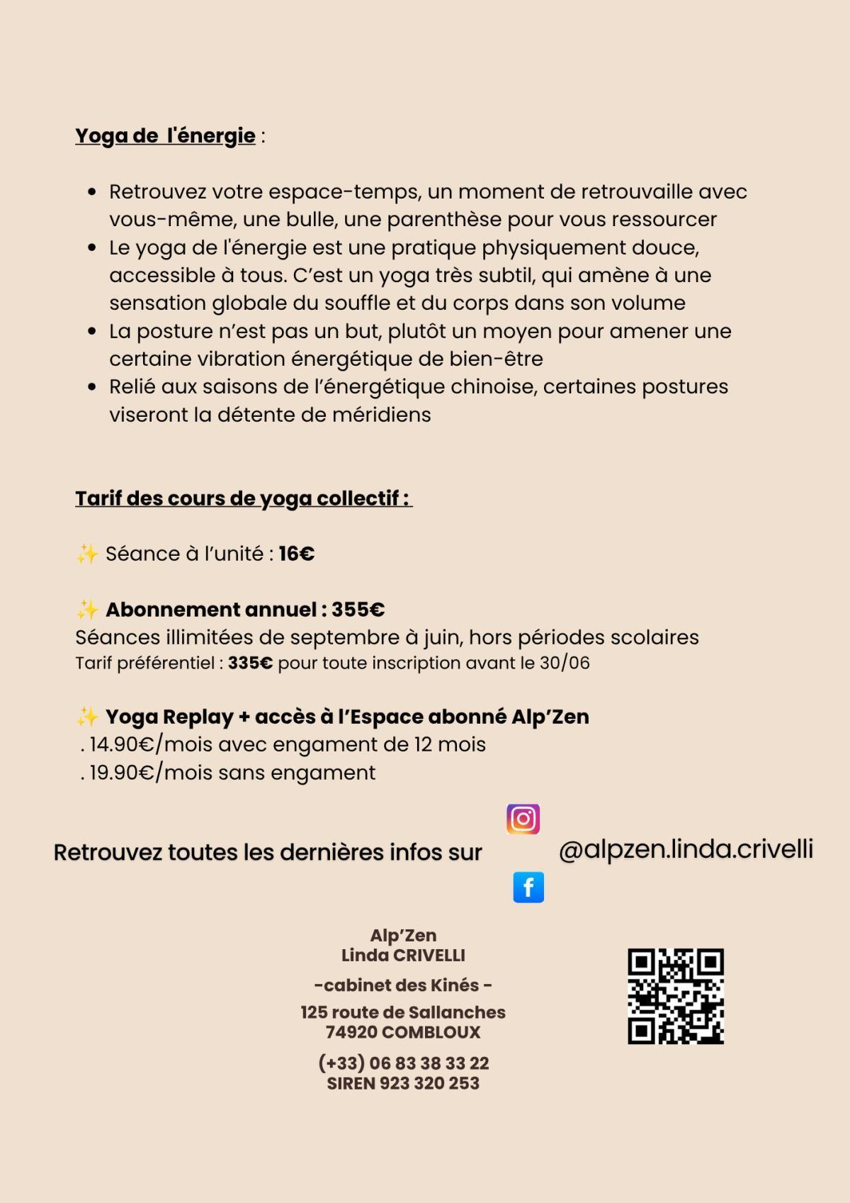 YOGA - C'est la rentrée ! Semaine découverte du 31/8 au 4/9