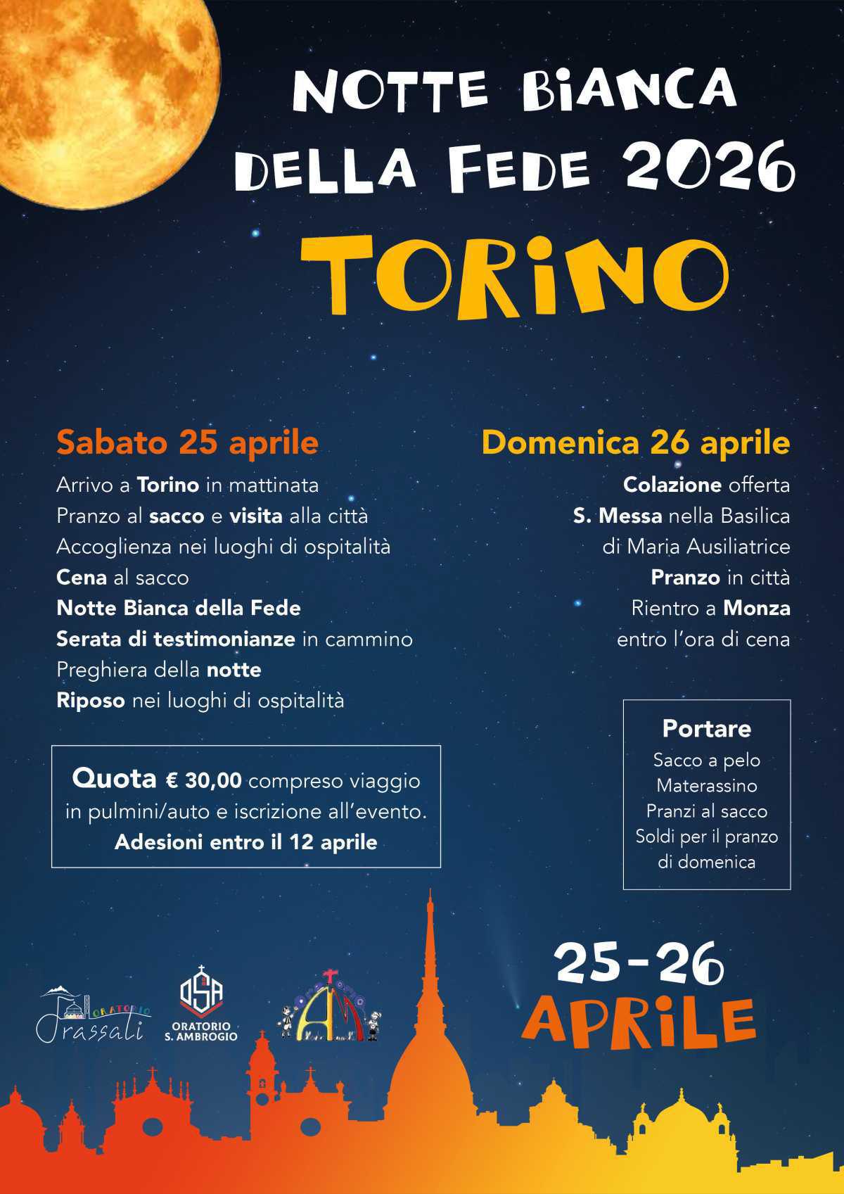 Notte bianca della fede 2026