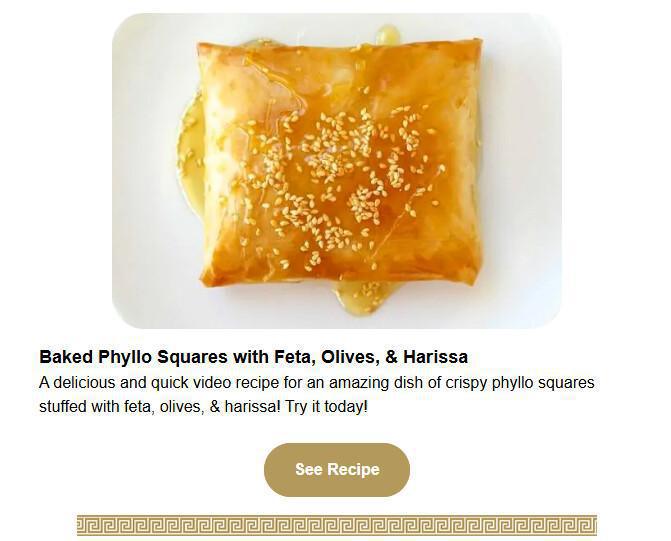 "A Piece of Greece" Newsletter Sample