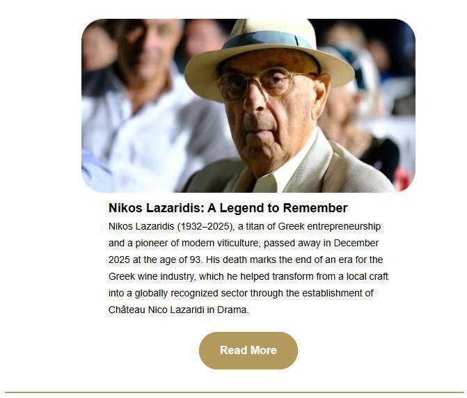 "A Piece of Greece" Newsletter Sample