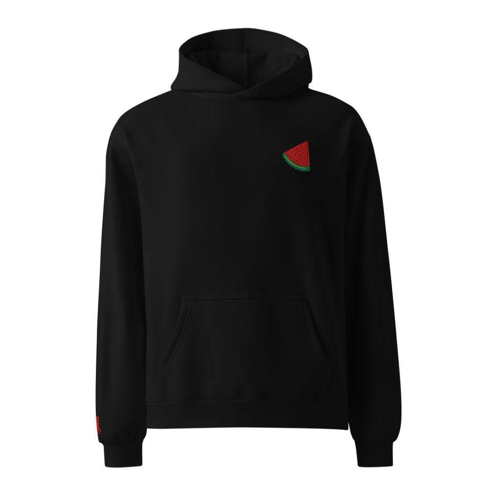 Oversized Embroidered Palestinian Watermelon Hoodie