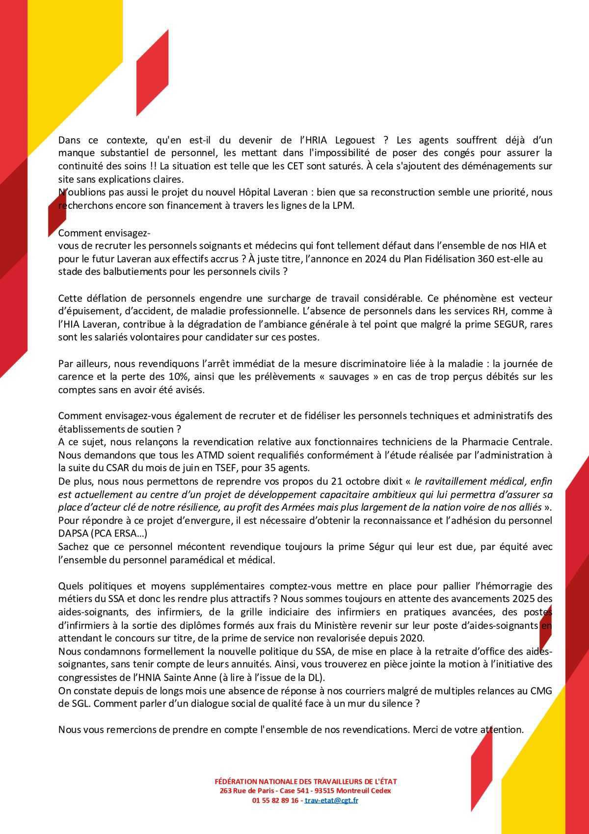 CSA-R SSA du 25 novembre 2025 - Déclaration Liminaire et Compte Rendu.