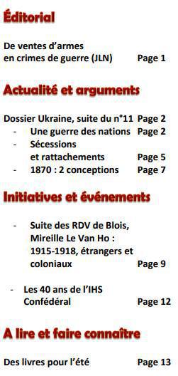 HIER ET DEMAIN - N° 12 - 27 JUIN 2022