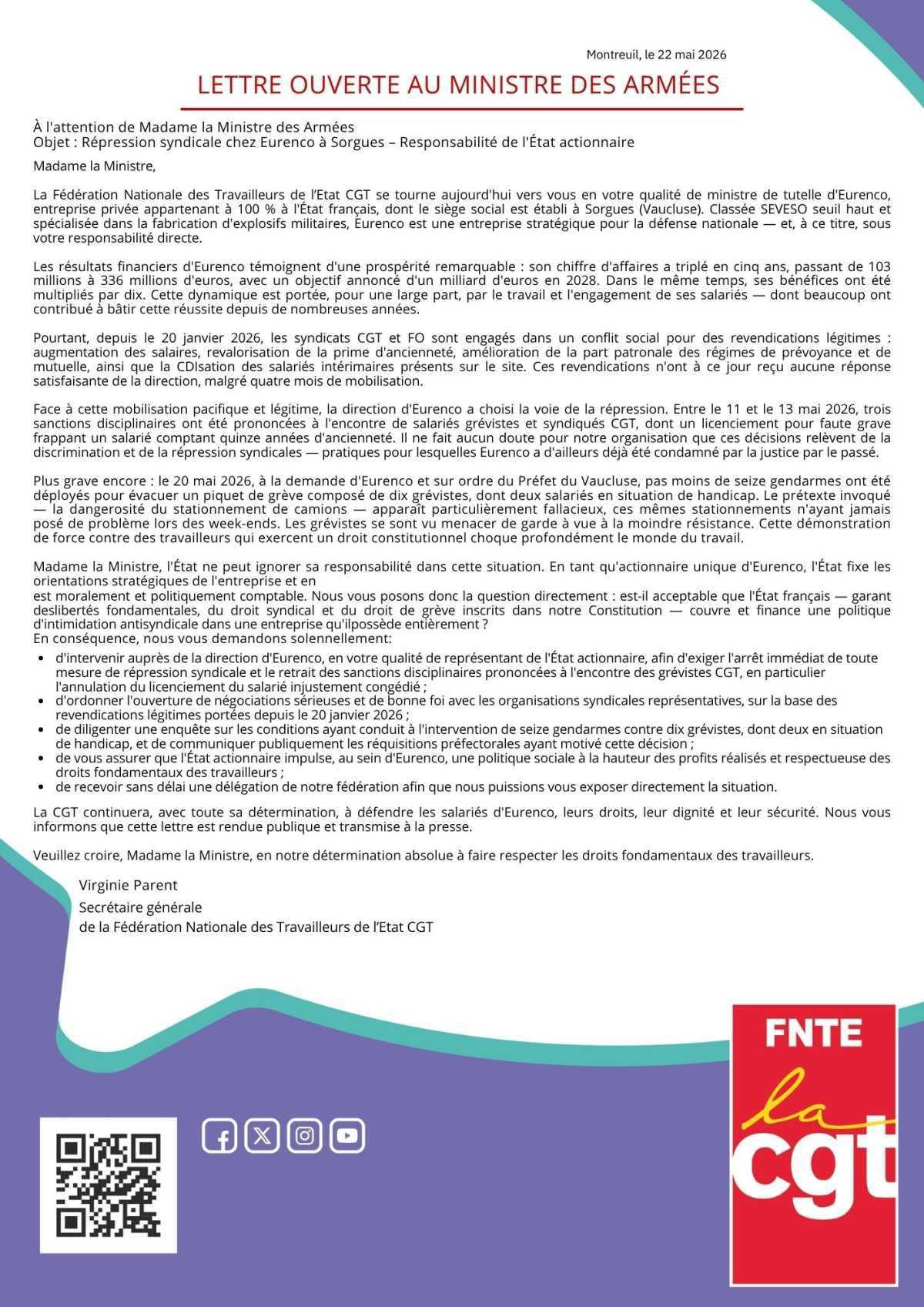 EURENCO : L'État protège ses profits. Qui protège nos droits ?
