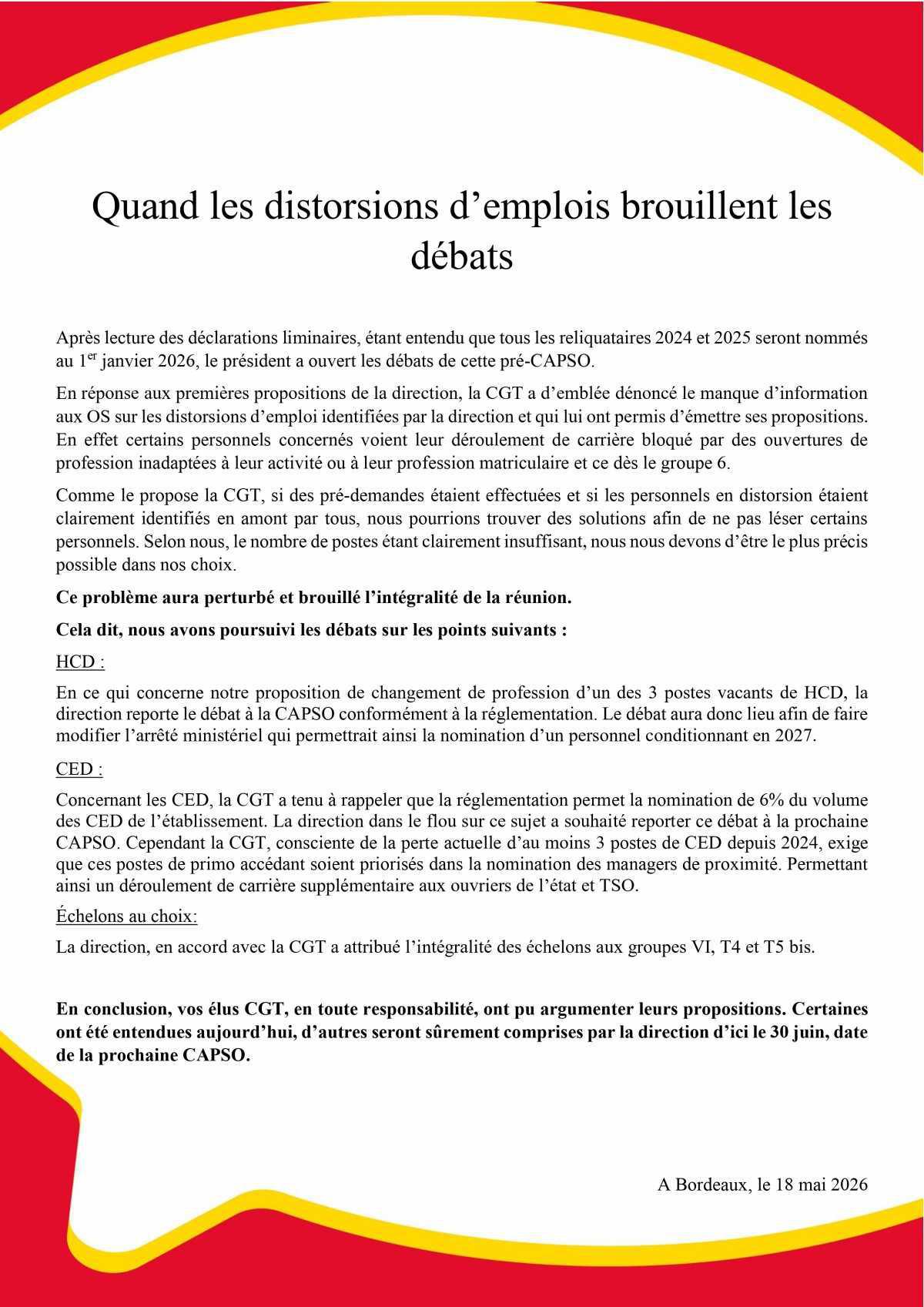 AIA DE BORDEAUX : Pré-CAPSO 2026