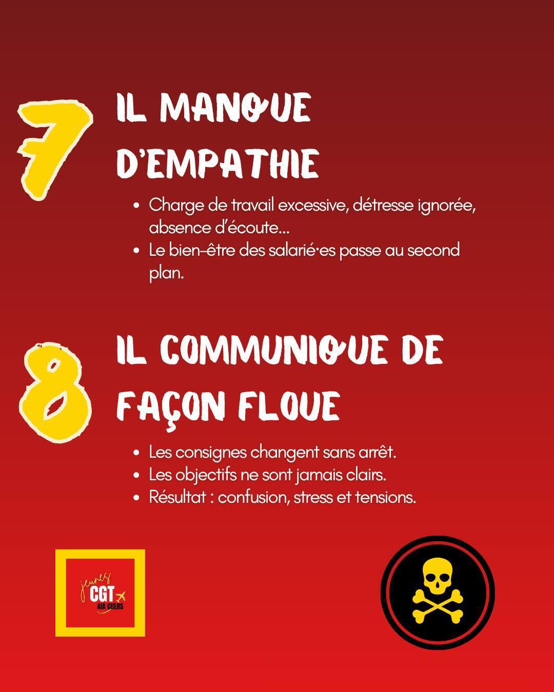 Jeunes CGT AIA Cuers-Pierrefeu : Sais-tu, reconnaitre un management toxique ??