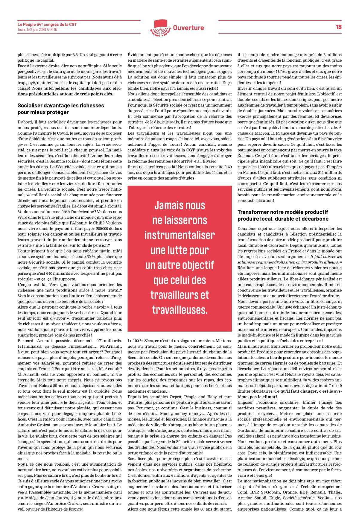 54ème : « Camarades », le plus beau mot de la langue française ✊🏼