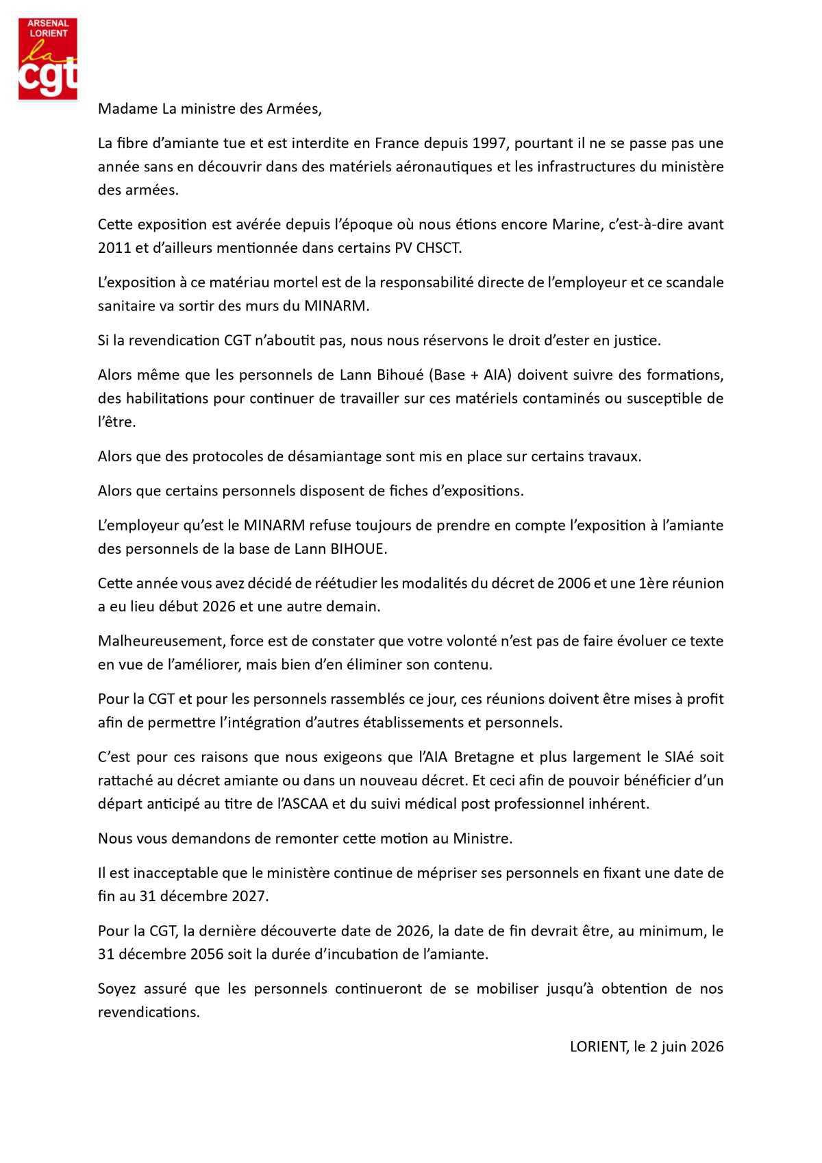 Motion "décret amiante"