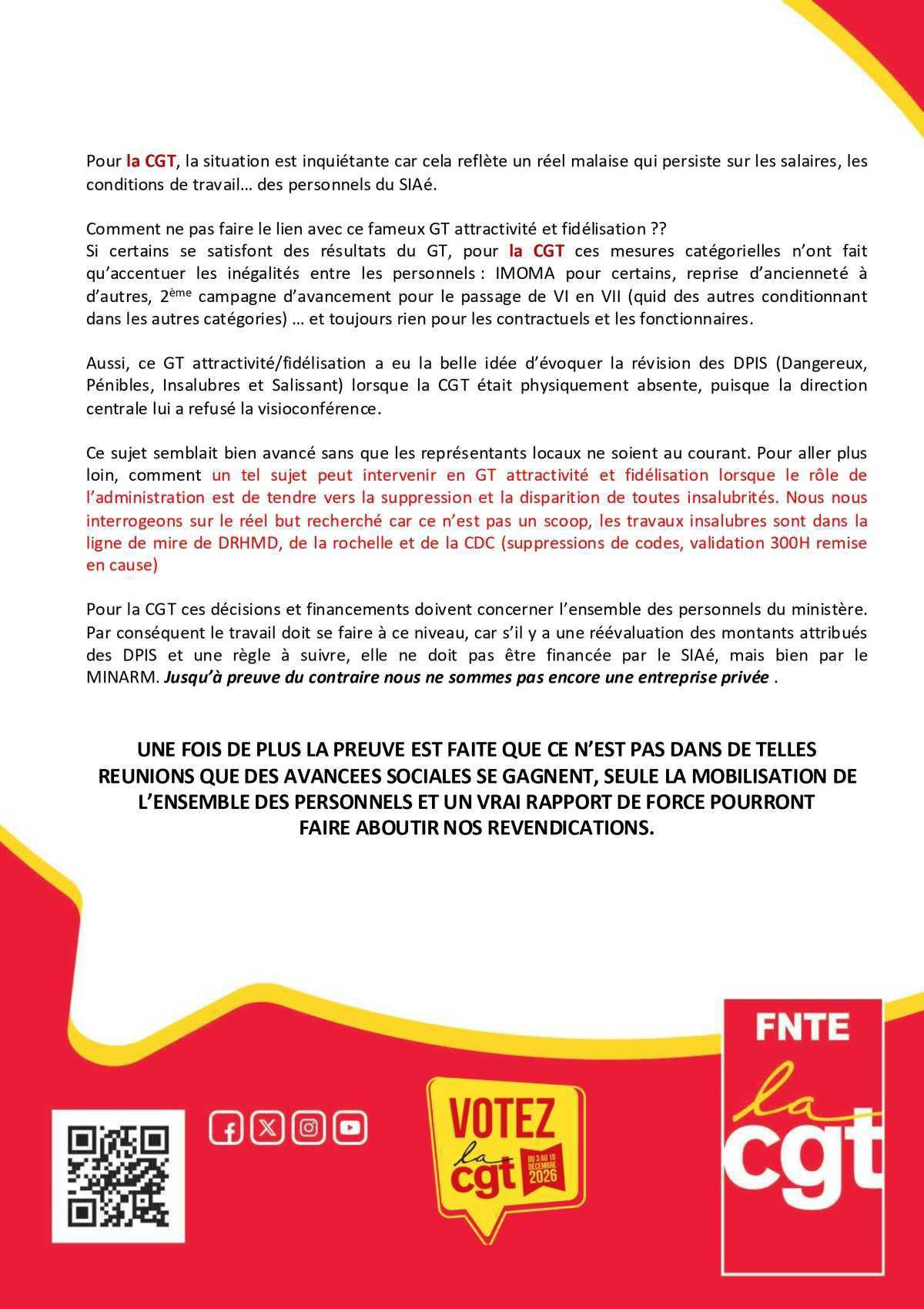 SIAé : CSA-S du 12 mai 2026 Compte Rendu et Déclaration Liminaire