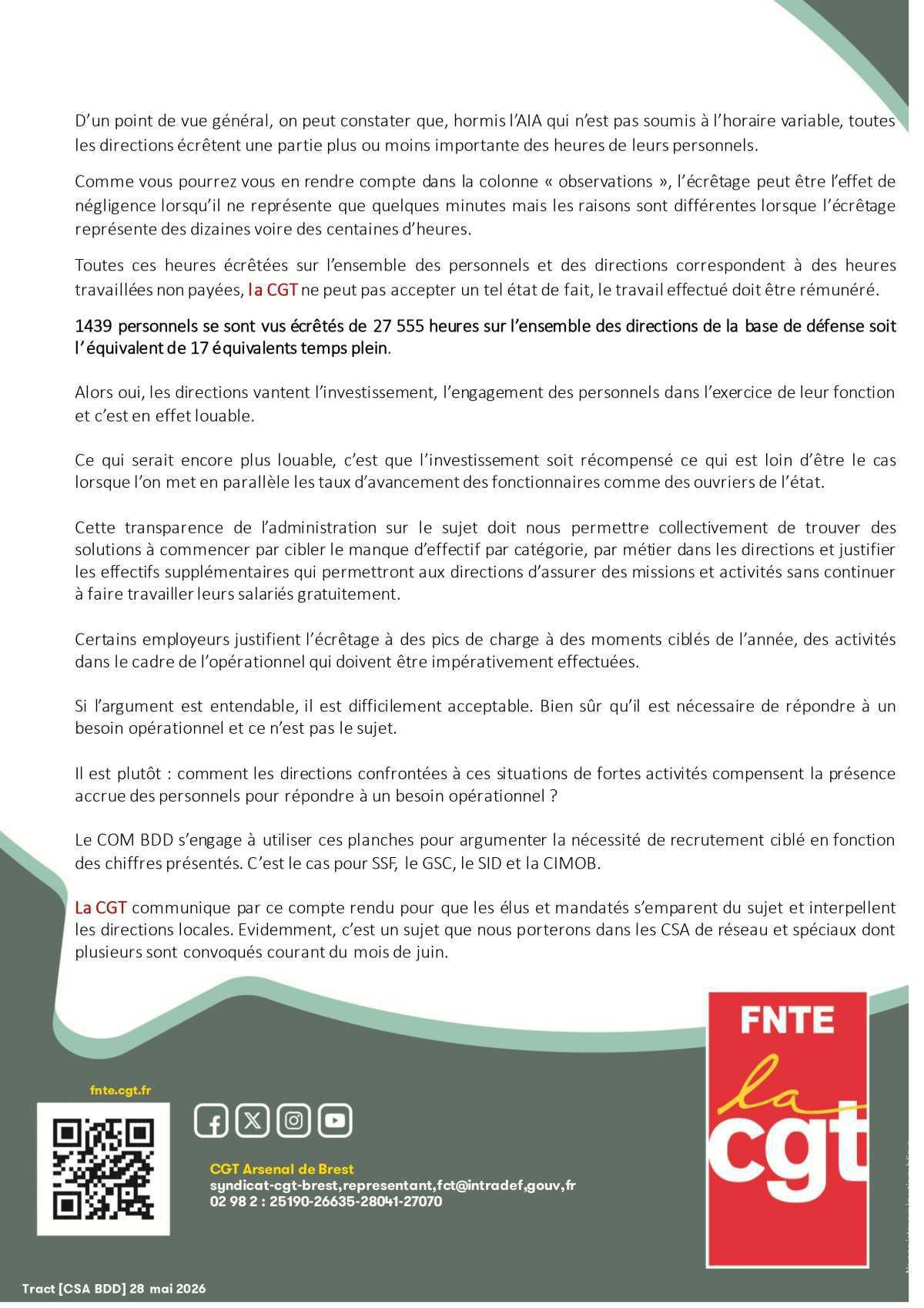 Arsenal de Brest : CSA BDD Brest/Lorient du 28 mai 2026