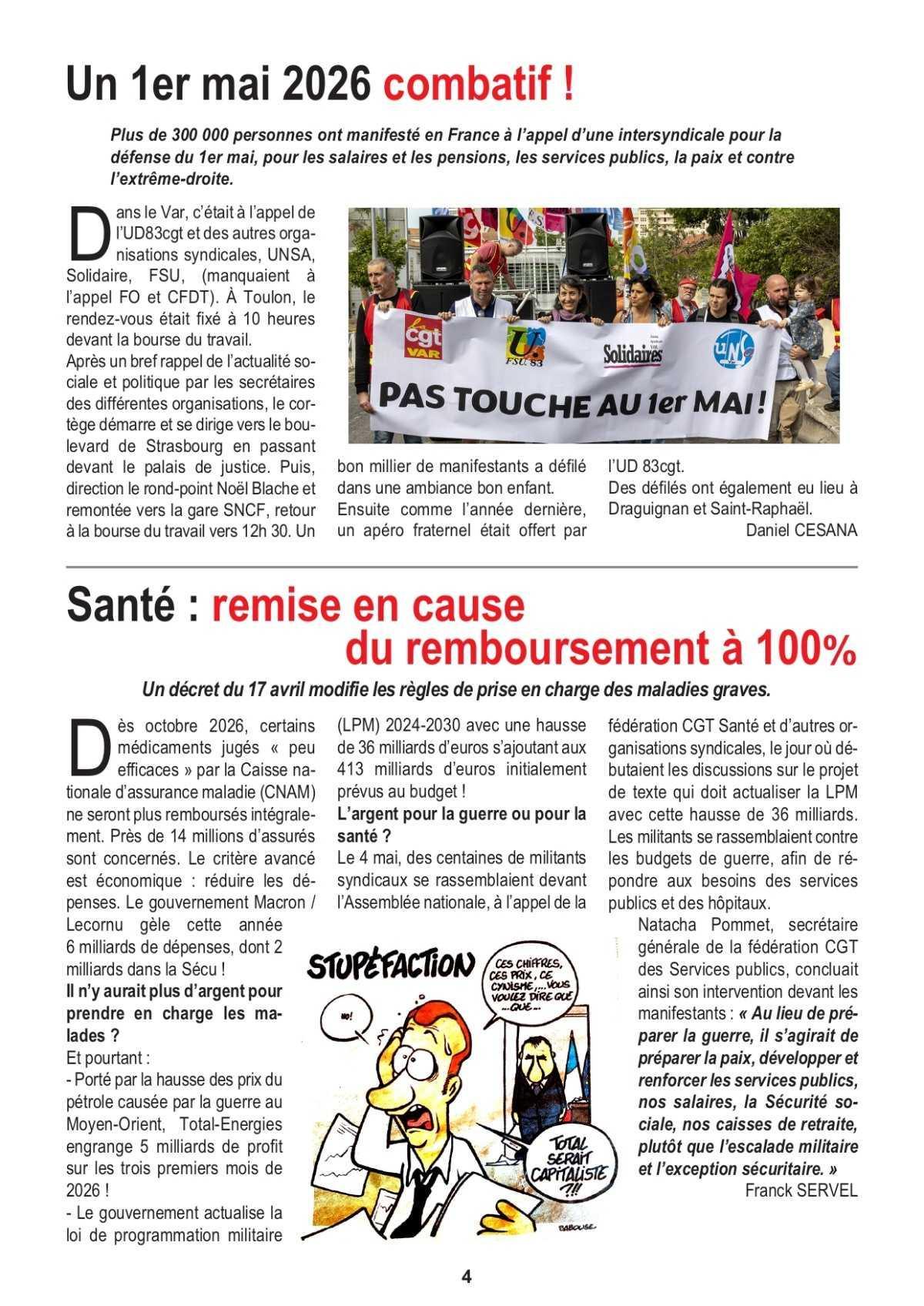 Retraité du MinDef du Var : L'Emancipateur du mois de Mai 2026
