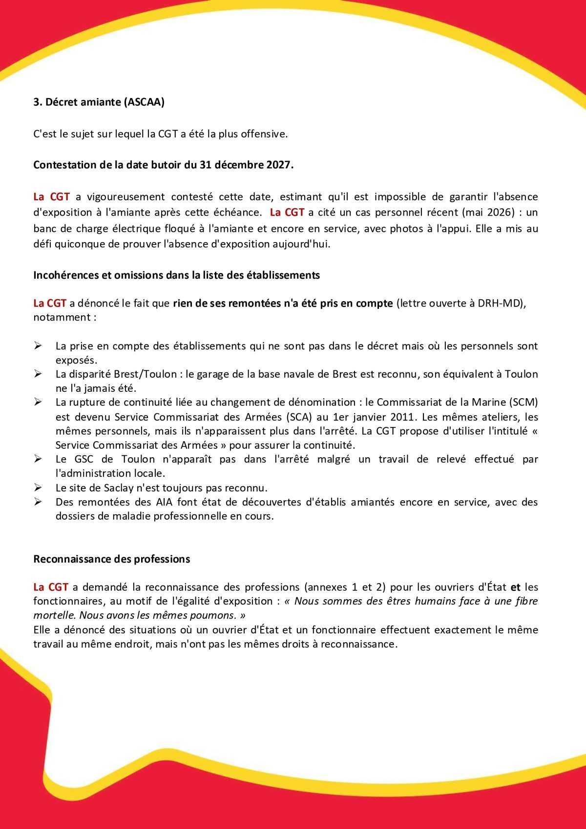 Amiante & Discipline OE : Compte rendu de la réunion du 03 juin 2026