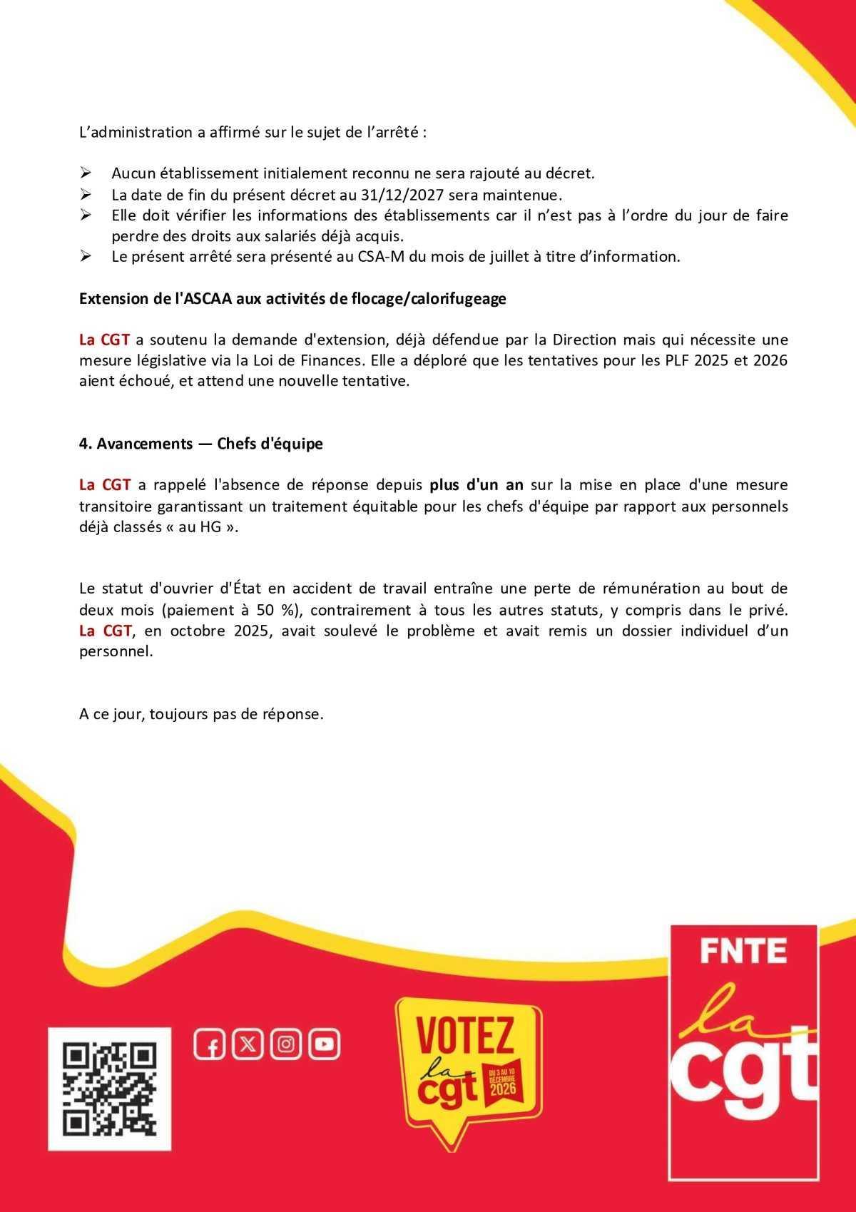 Amiante & Discipline OE : Compte rendu de la réunion du 03 juin 2026