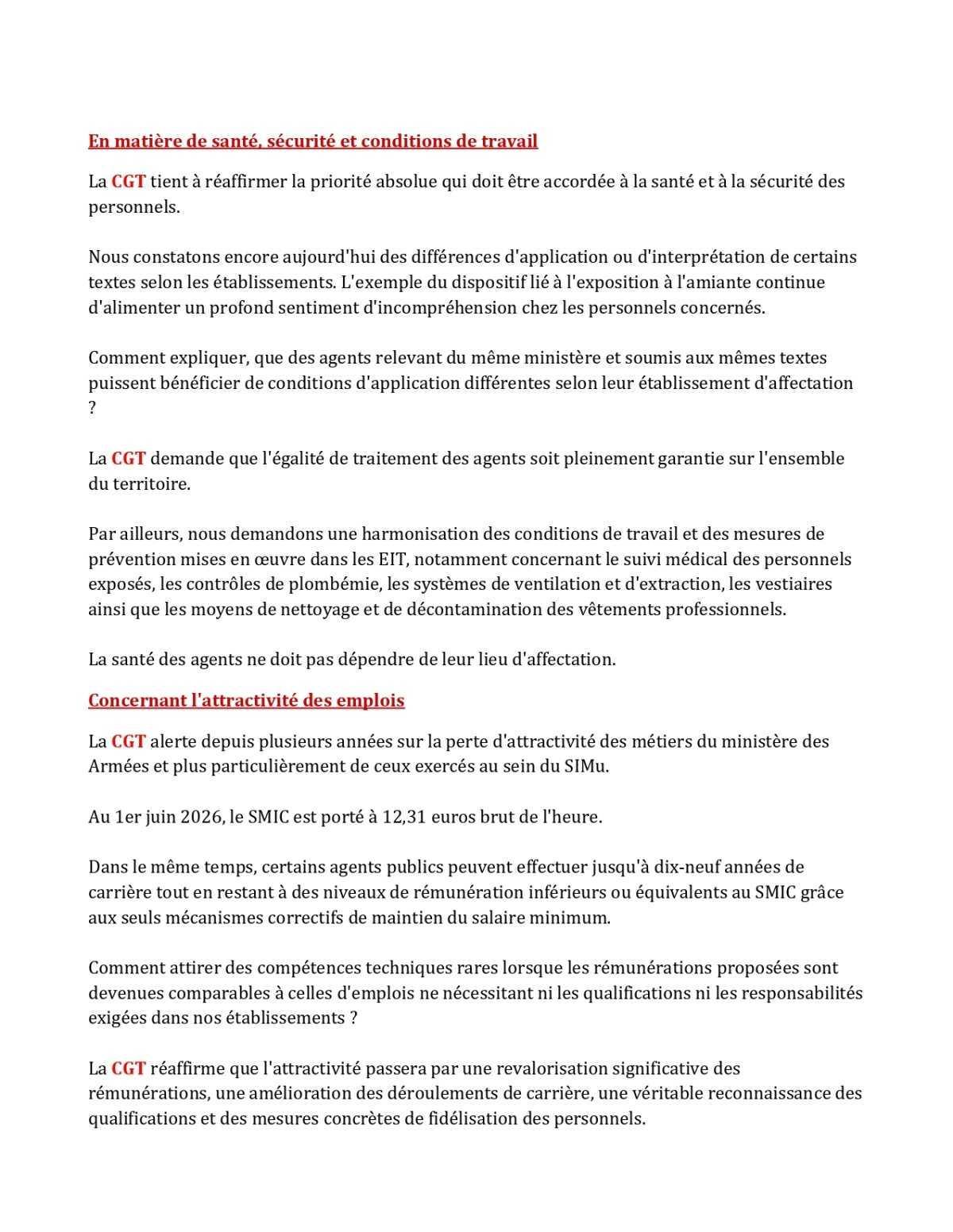 SIMu : Déclaration Liminaire CSA-S du 10/06/2026
