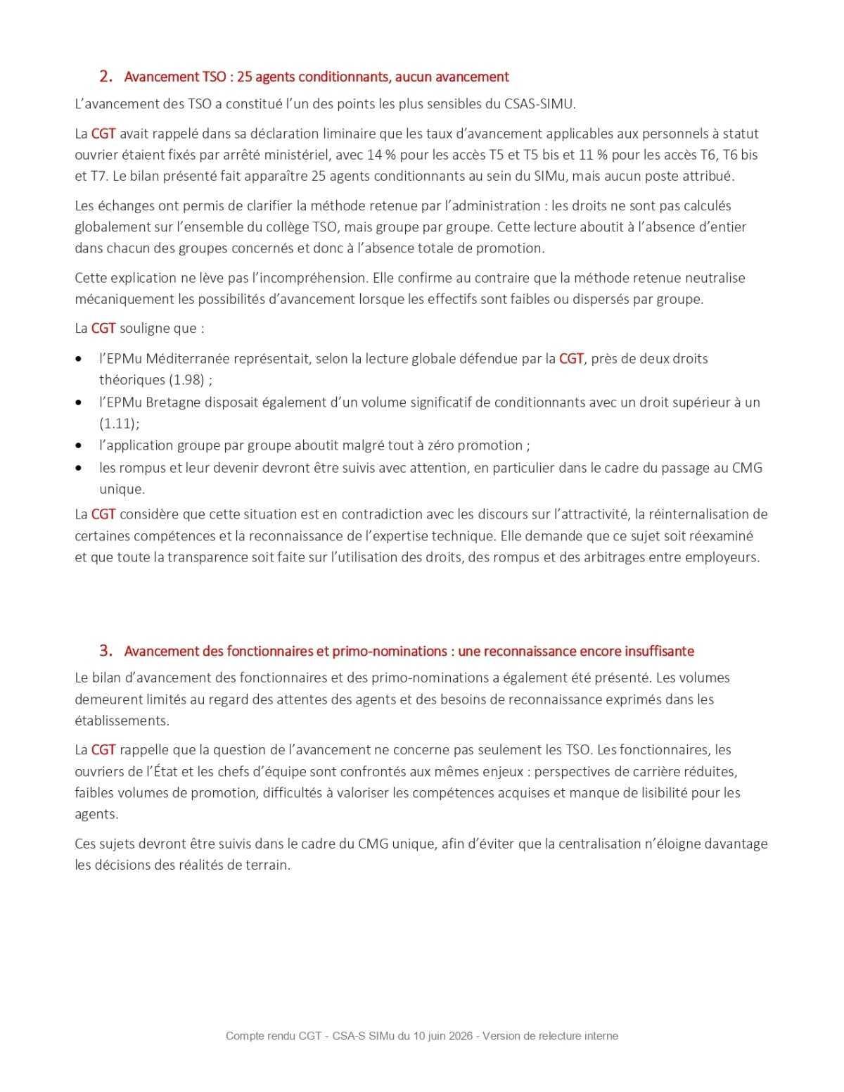 SIMu : Compte Rendu CSA-S du 10/06/2026