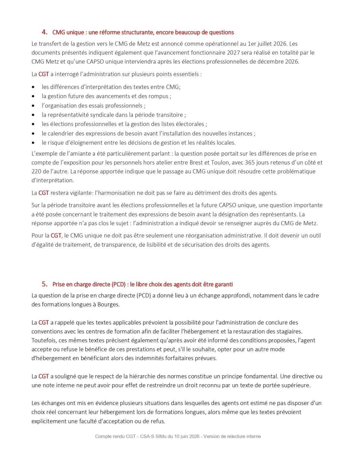 SIMu : Compte Rendu CSA-S du 10/06/2026