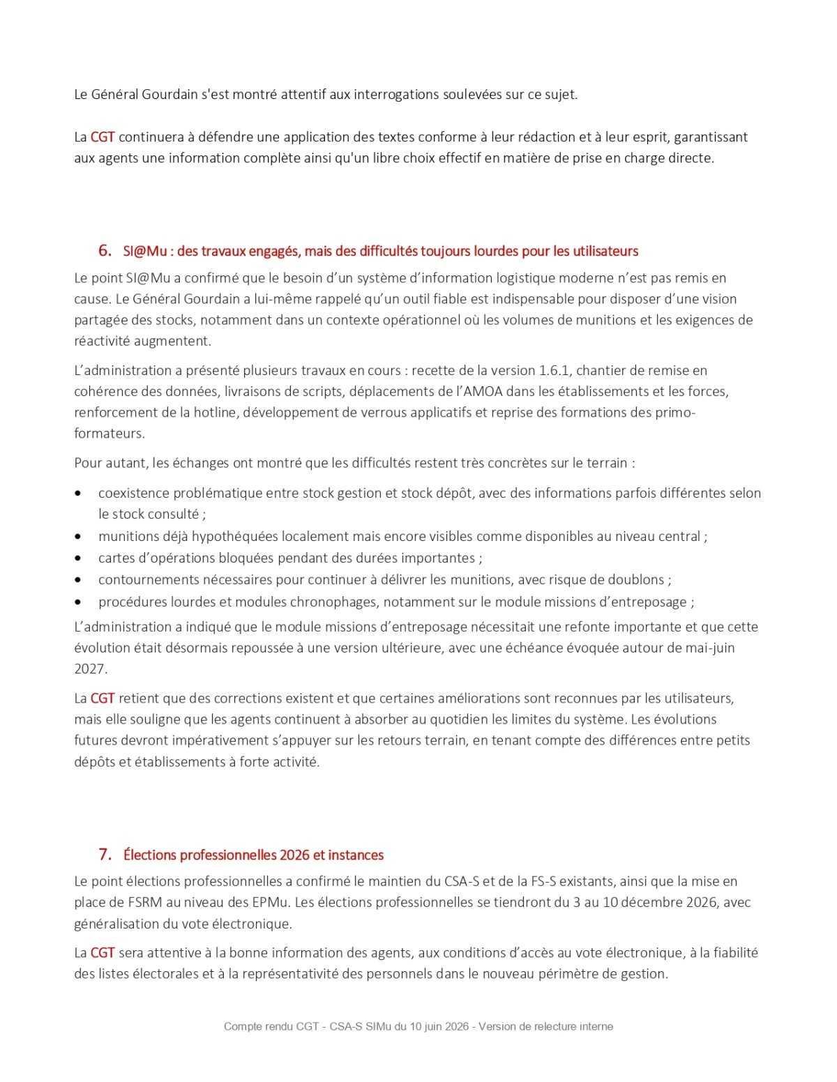 SIMu : Compte Rendu CSA-S du 10/06/2026