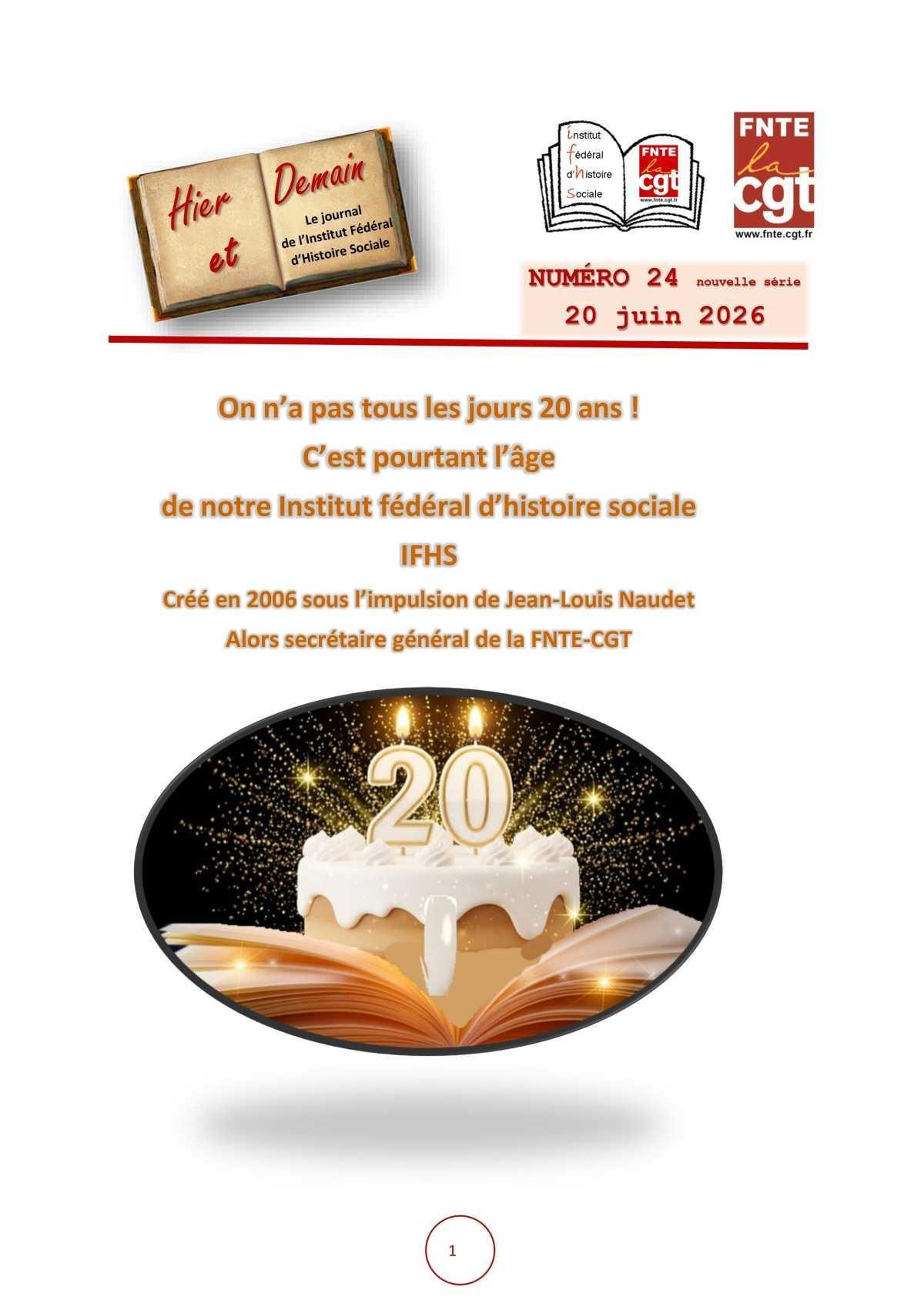 HIER ET DEMAIN - N°24 - JUIN 2026