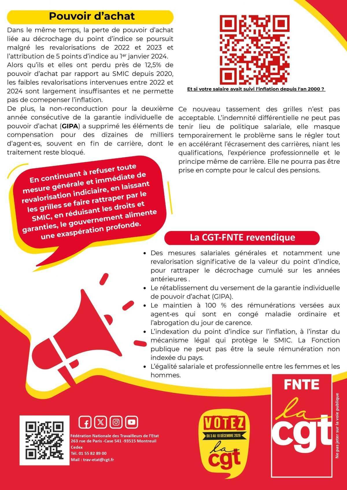 FNTE : Situation salariale des agents publics 