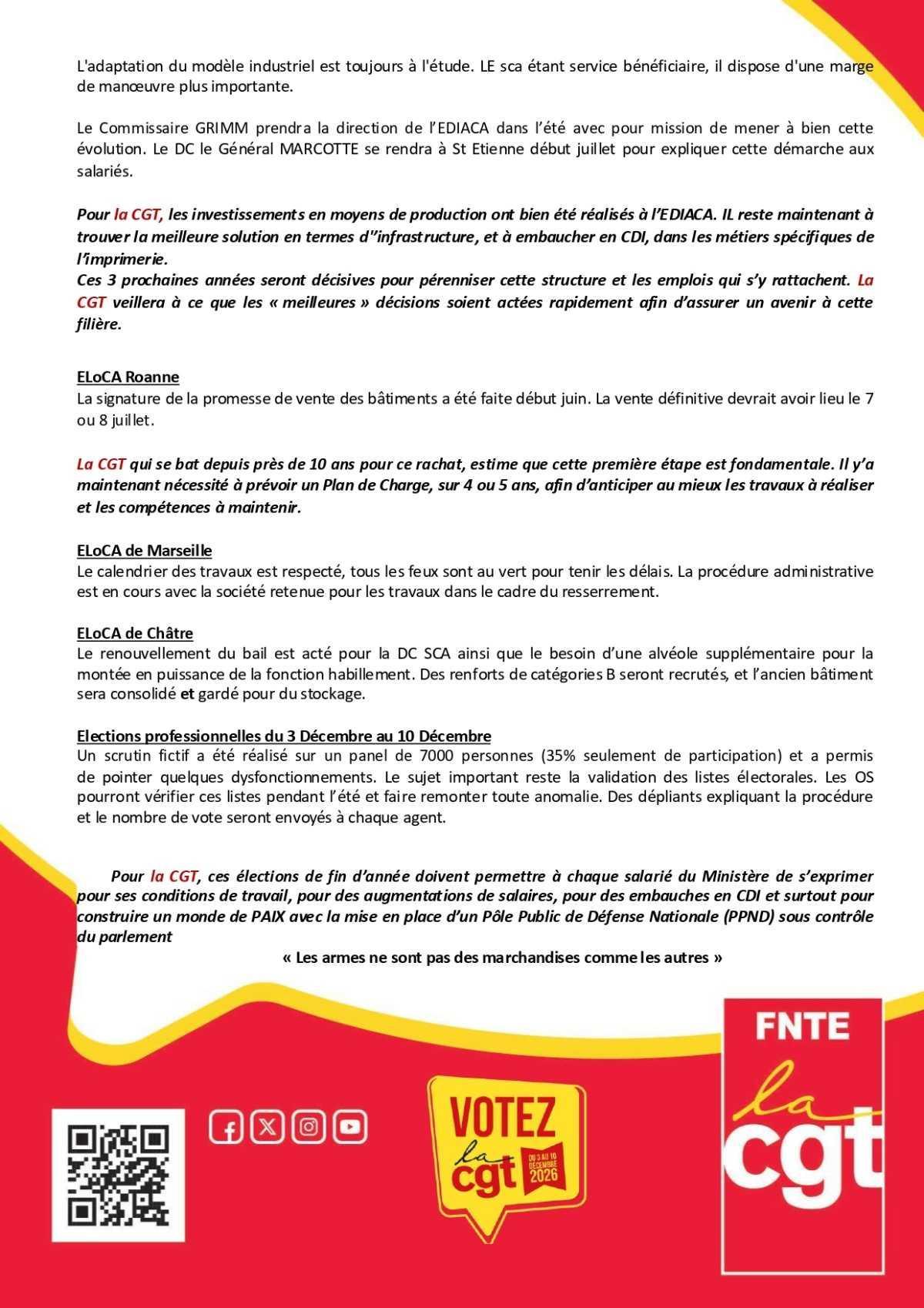 SCA : Compte Rendu du CSA R du 17 juin 2026