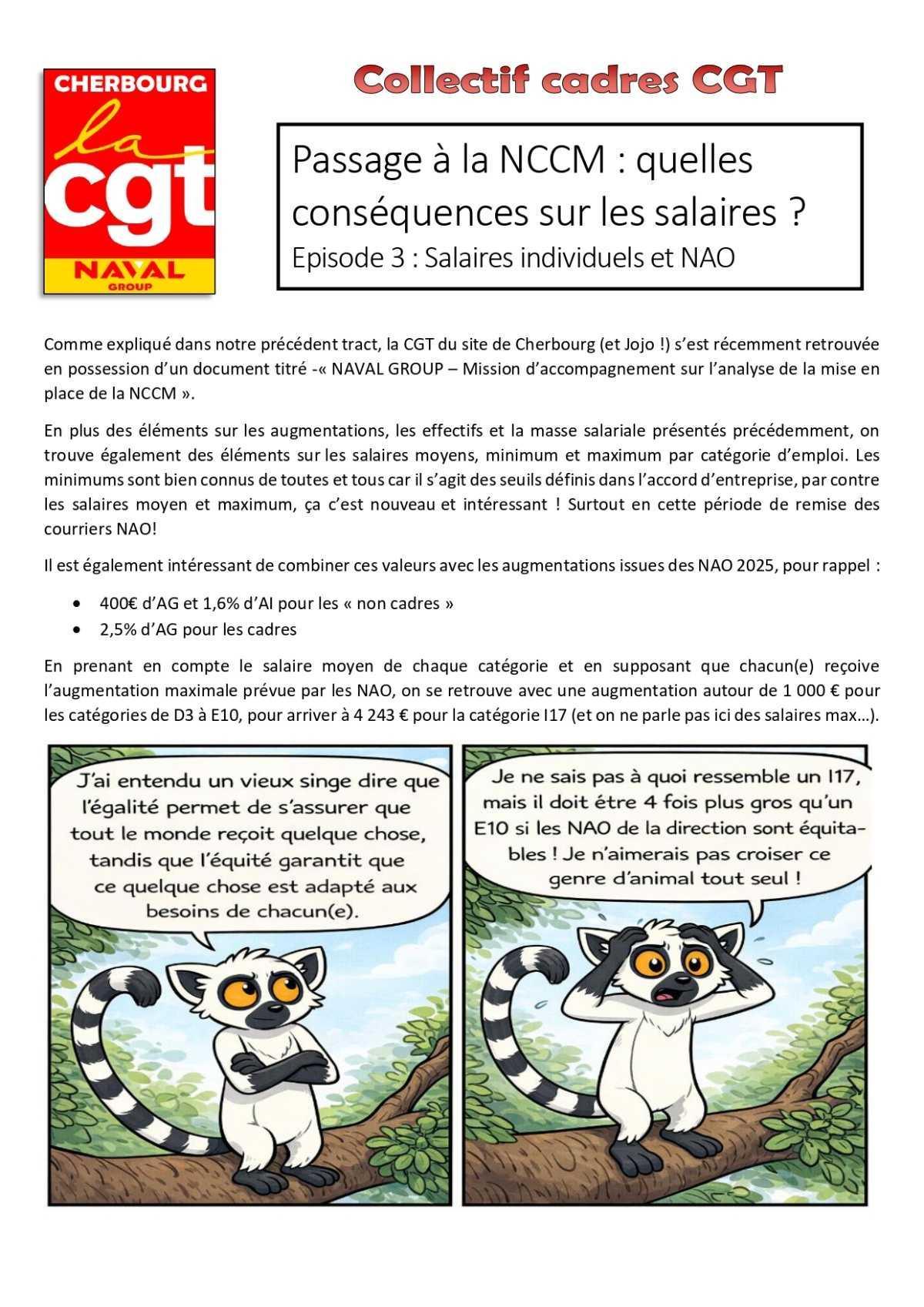 Arsenal de Cherbourg : Passage à la NCCM : quelles conséquences sur les salaires ?