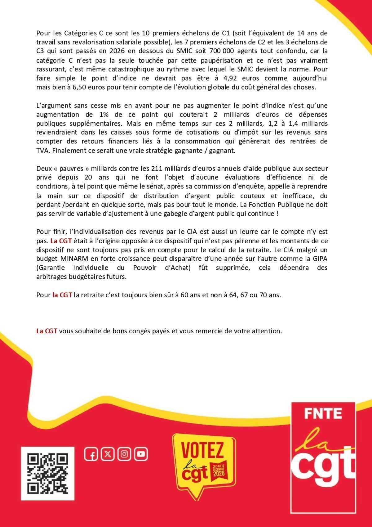CAP-C : Déclaration liminaire de juillet 2026