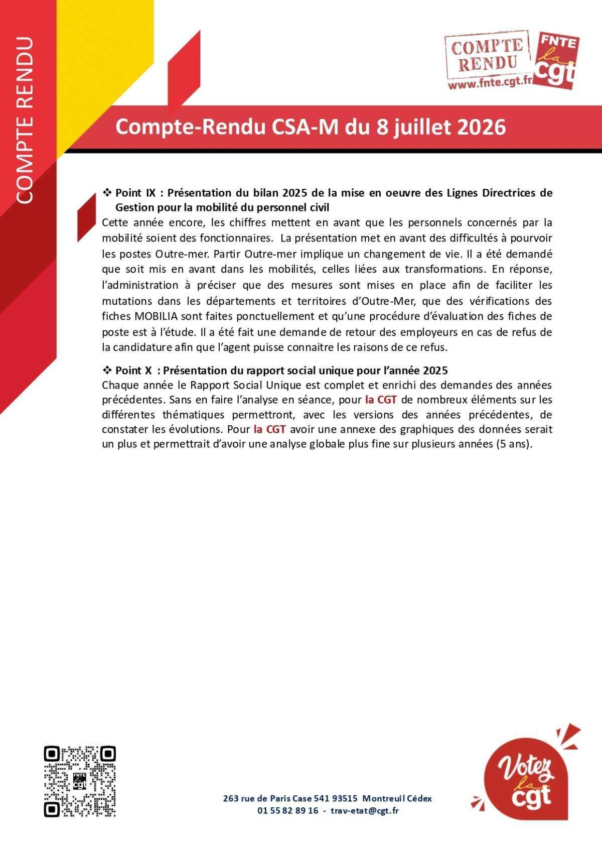 CSAM : Compte rendu du 08/07/2026 
