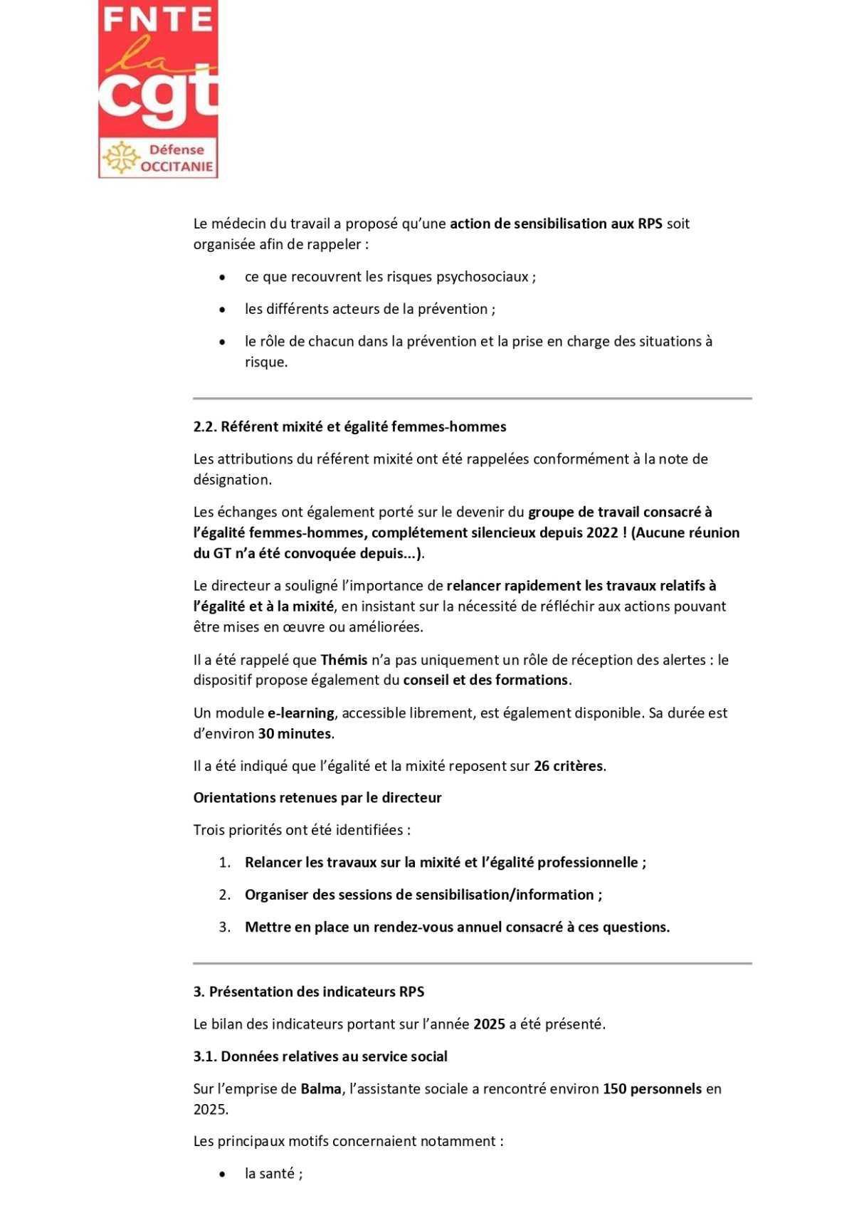 DGA-TA : Compte Rendu COPIL RPS 2026