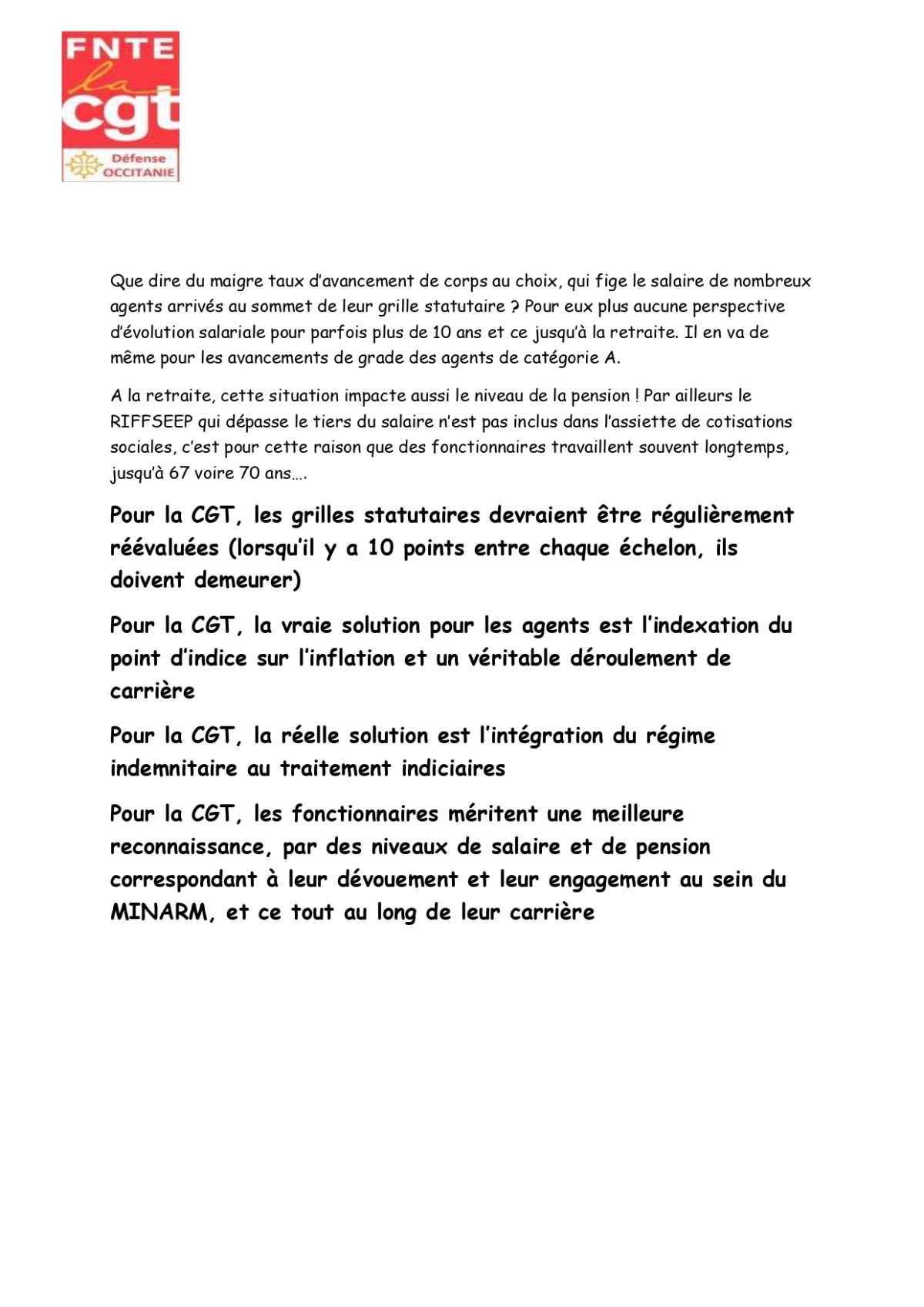 DEFENSE OCCITANIE : SALAIRES, RETRAITES