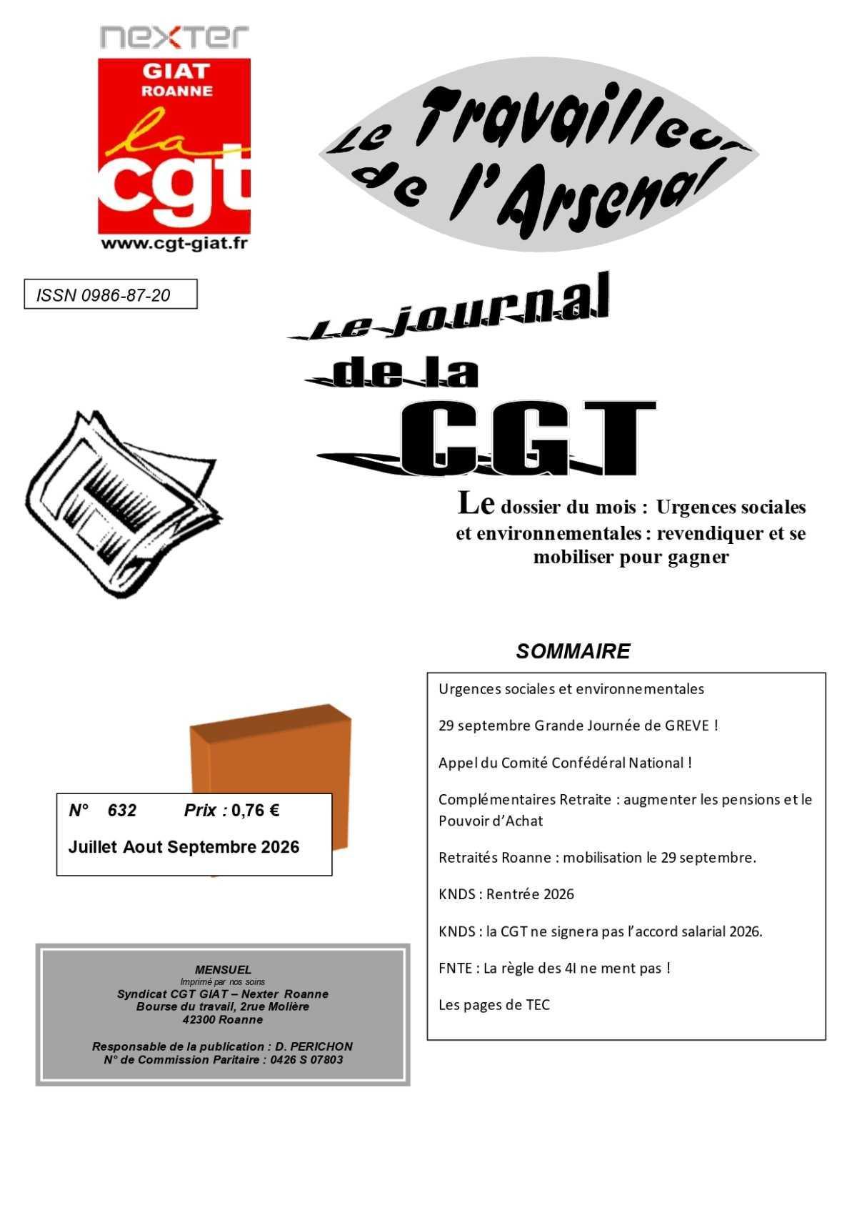 GIAT ROANNE : LE TRAVAILLEUR DE L'ARSENAL n°632