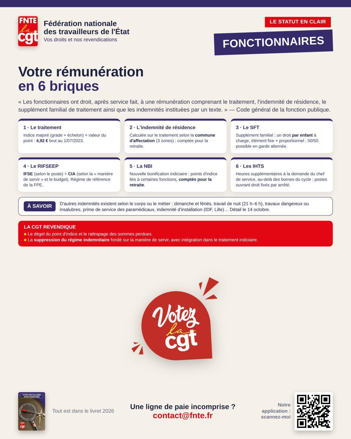 FONCTIONNAIRES : Votre rémunération en 6 briques FONCTIONNAIRES : Votre rémunération en 6 briques