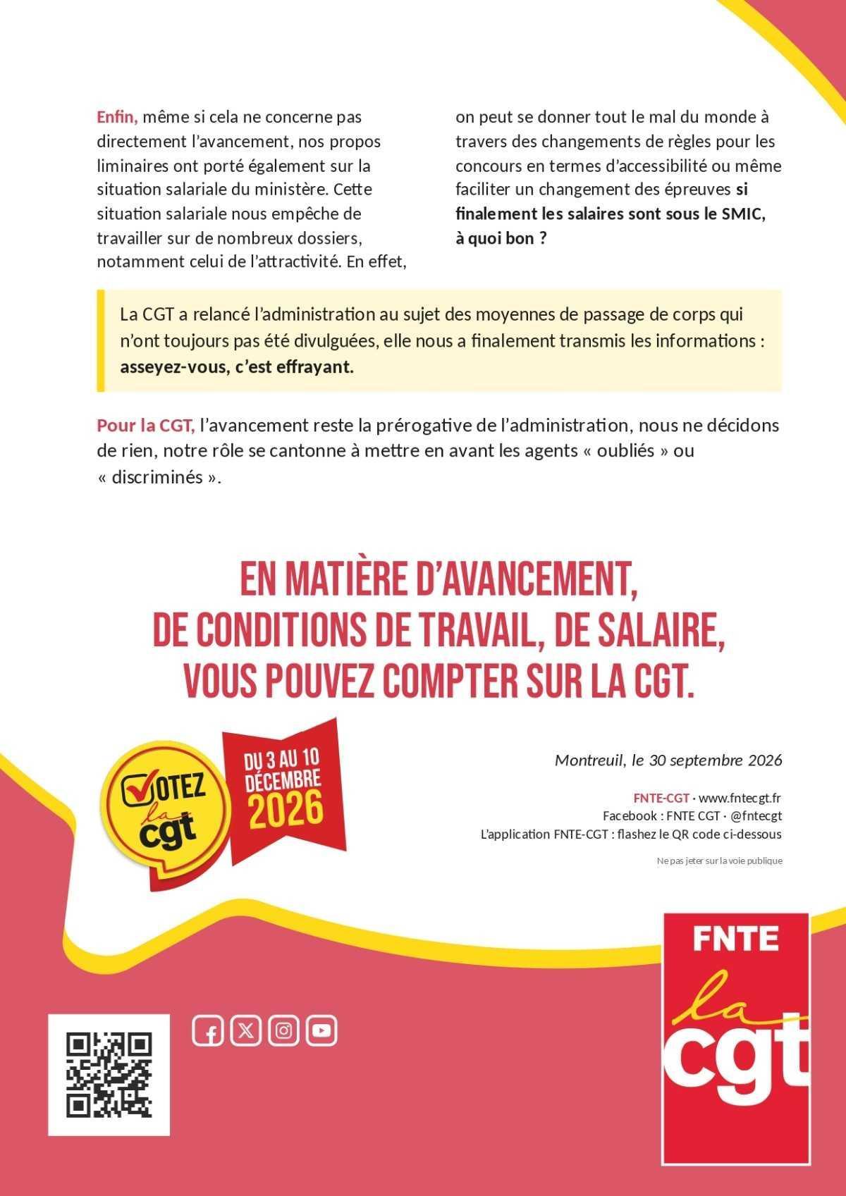 Fonctionnaire : Avancement 2027, la CGT refuse la restriction des candidatures Fonctionnaire : Avancement 2027, la CGT refuse la restriction des candidatures