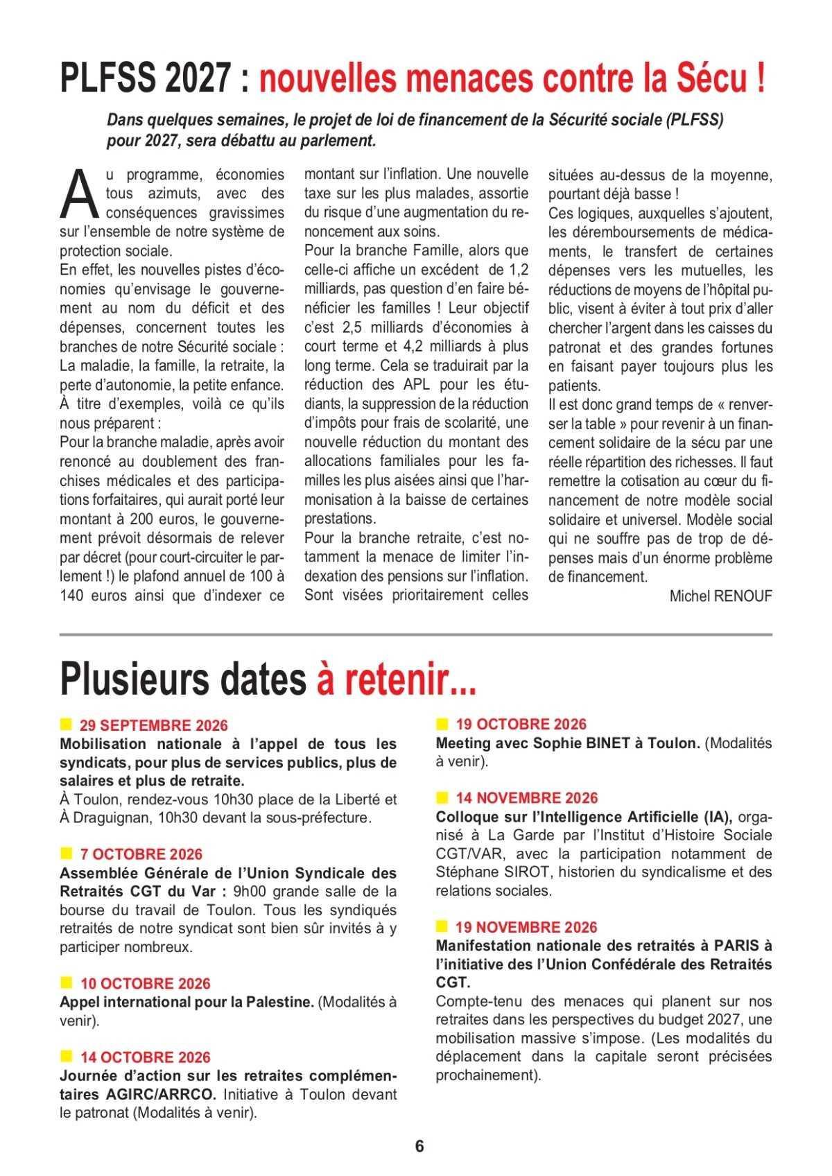 Retraité du MinDef du Var : L'Emancipateur du mois de Septembre 2026
