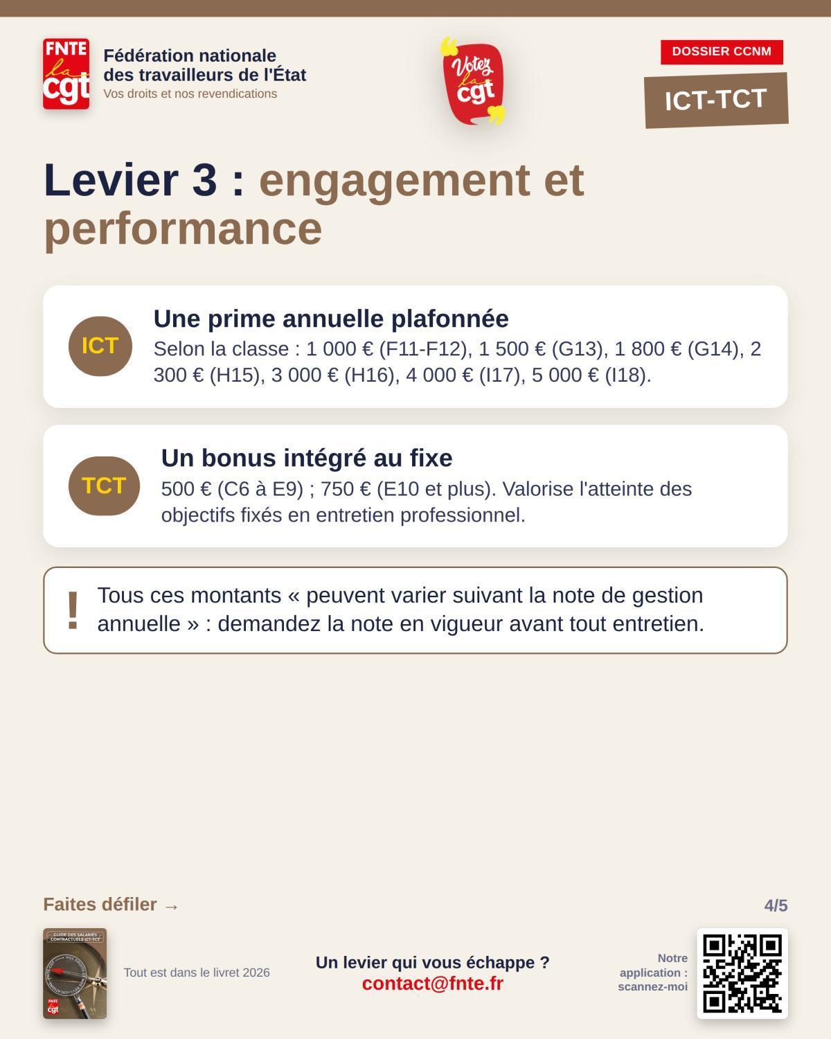 ICT- TCT : CCNM : les 3 leviers de rémunération 