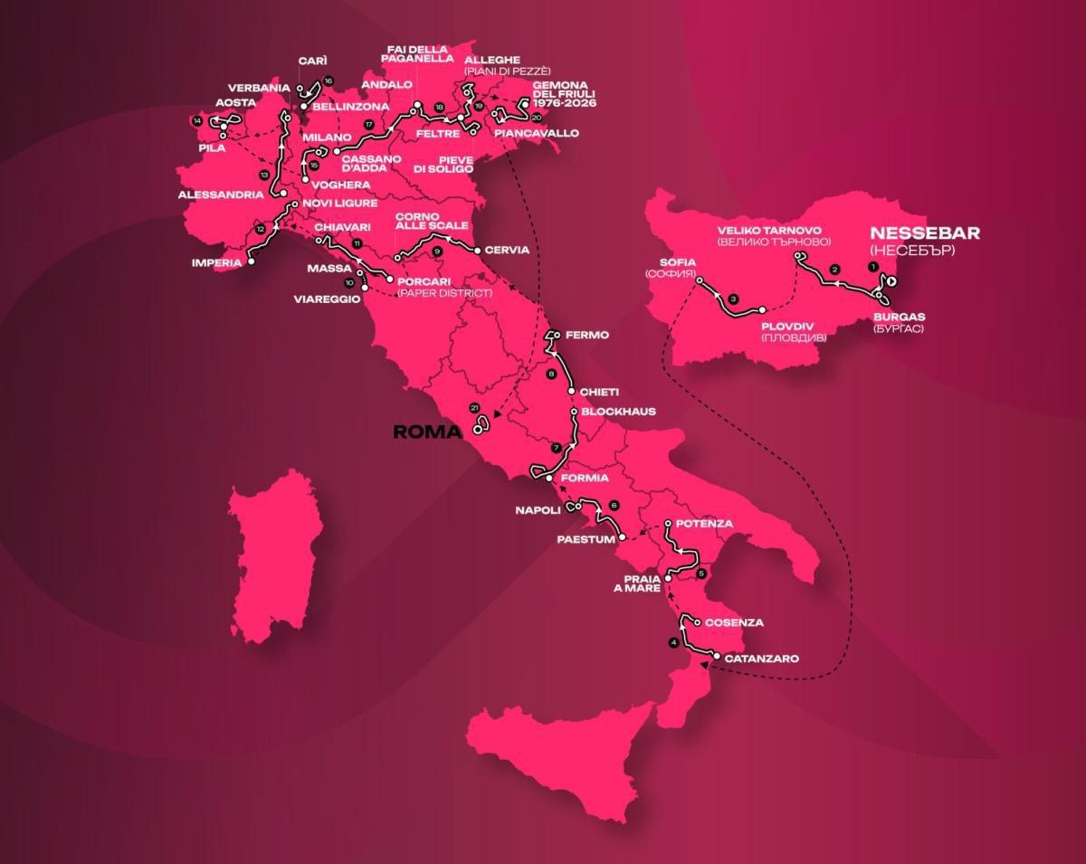 Giro d'Italia 2026 - tappe abruzzesi