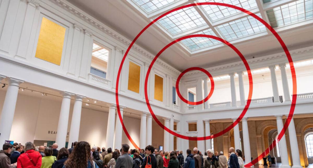 Felice Varini au Palais des Beaux-Arts