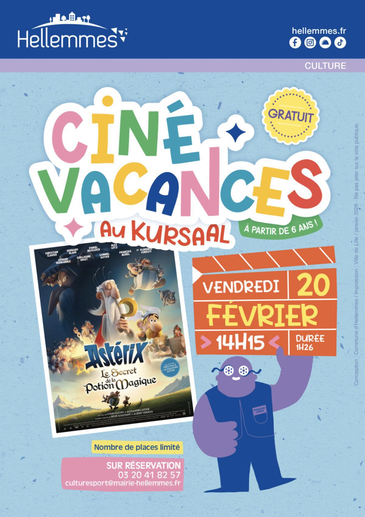 Ciné-vacances : Astérix – Le Secret de la Potion Magique au Kursaal