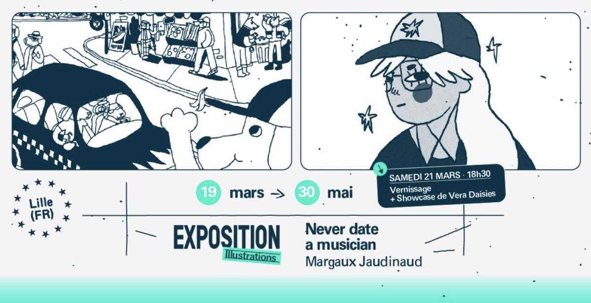 Vernissage "Never date a musician" à l'Aéronef