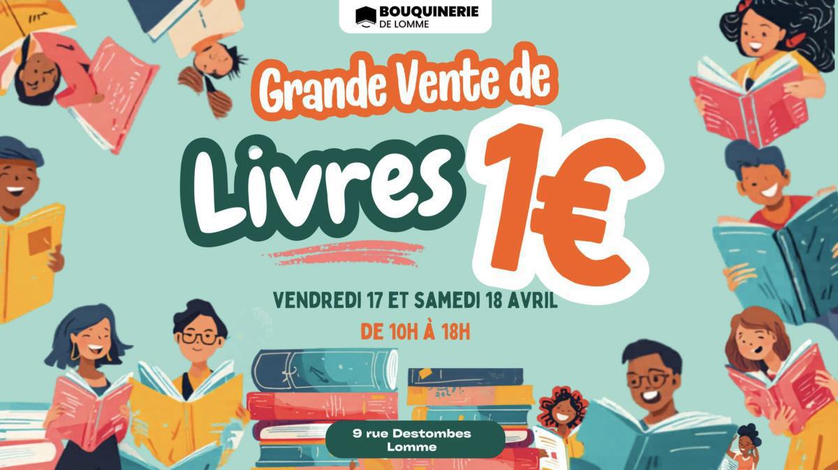 Grand déstockage de livres à 1€ 