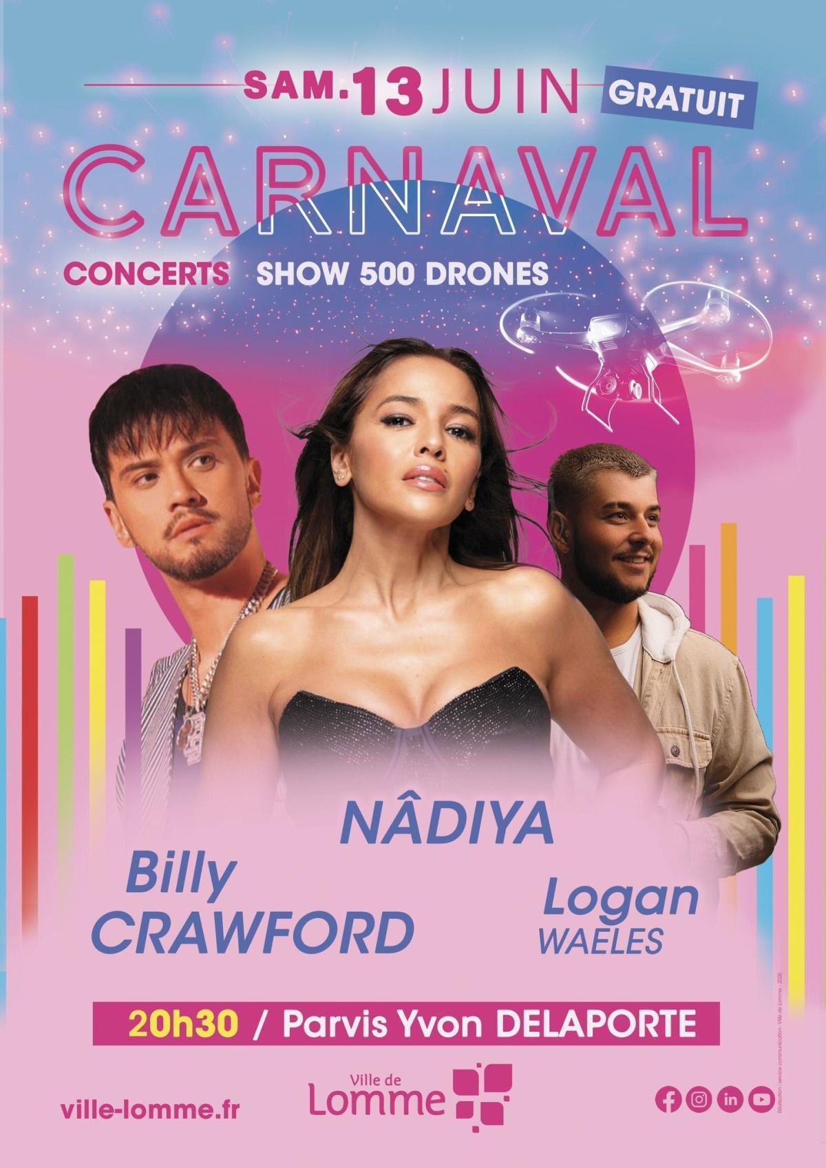 Carnaval de Lomme – Concert Nâdiya et Billy Crawford Carnaval de Lomme – Concert Nâdiya et Billy Crawford