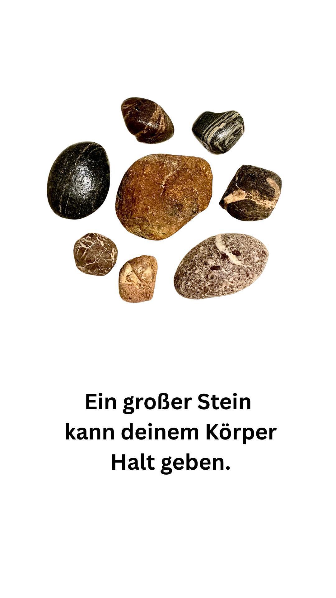 Mit einem Stein ruhiger werden