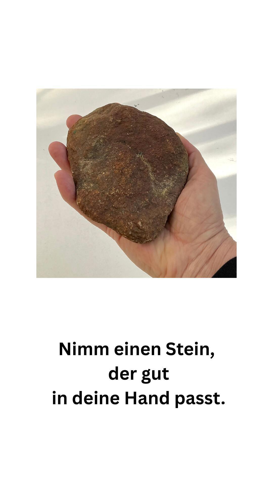 Mit einem Stein ruhiger werden