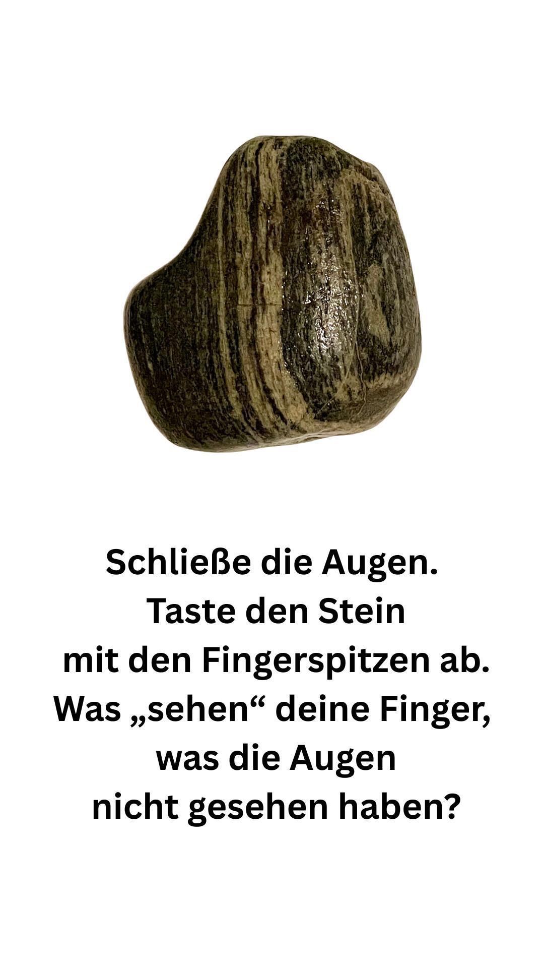 Mit einem Stein ruhiger werden