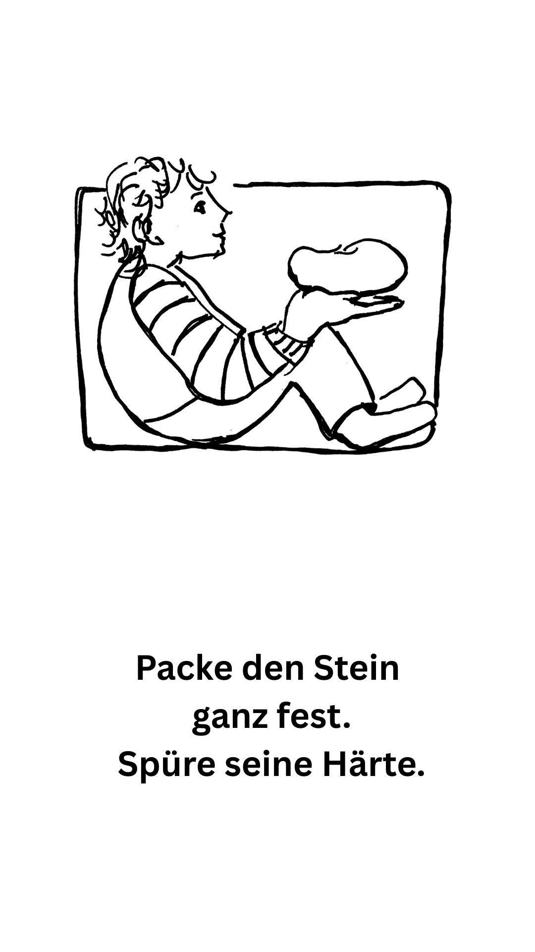 Mit einem Stein ruhiger werden