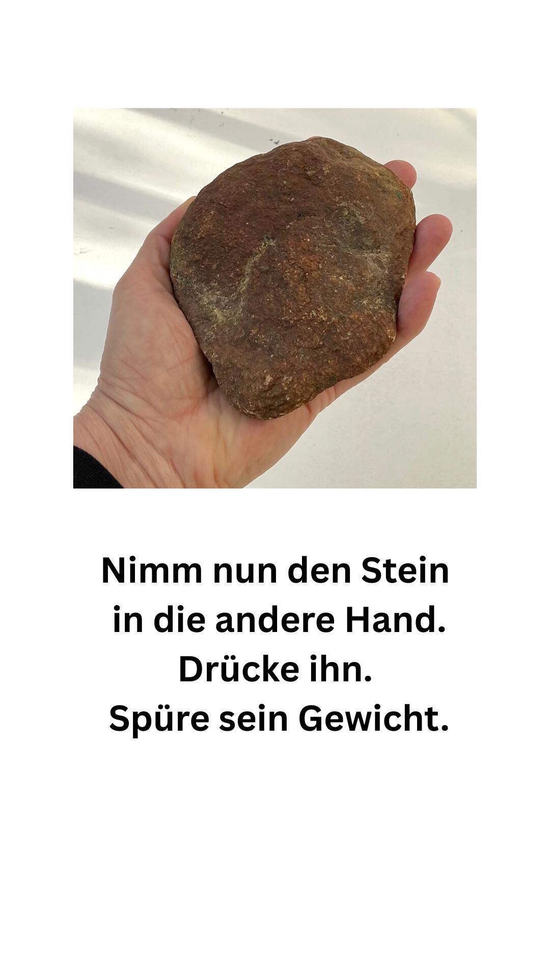 Mit einem Stein ruhiger werden