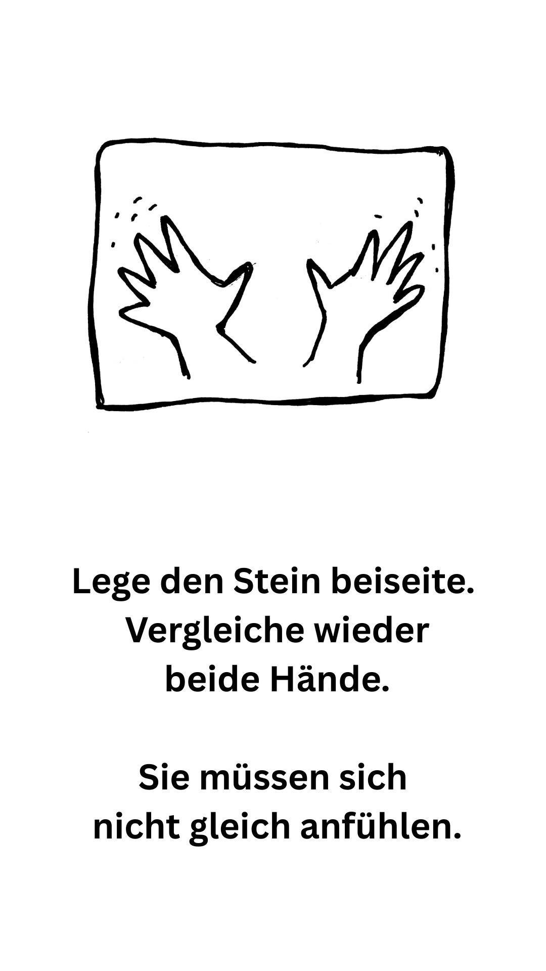 Mit einem Stein ruhiger werden